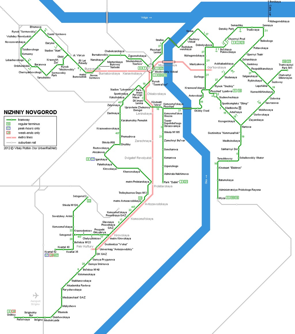 nizhniy novgorod tram map
