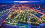 grozny city russia from above night view 1