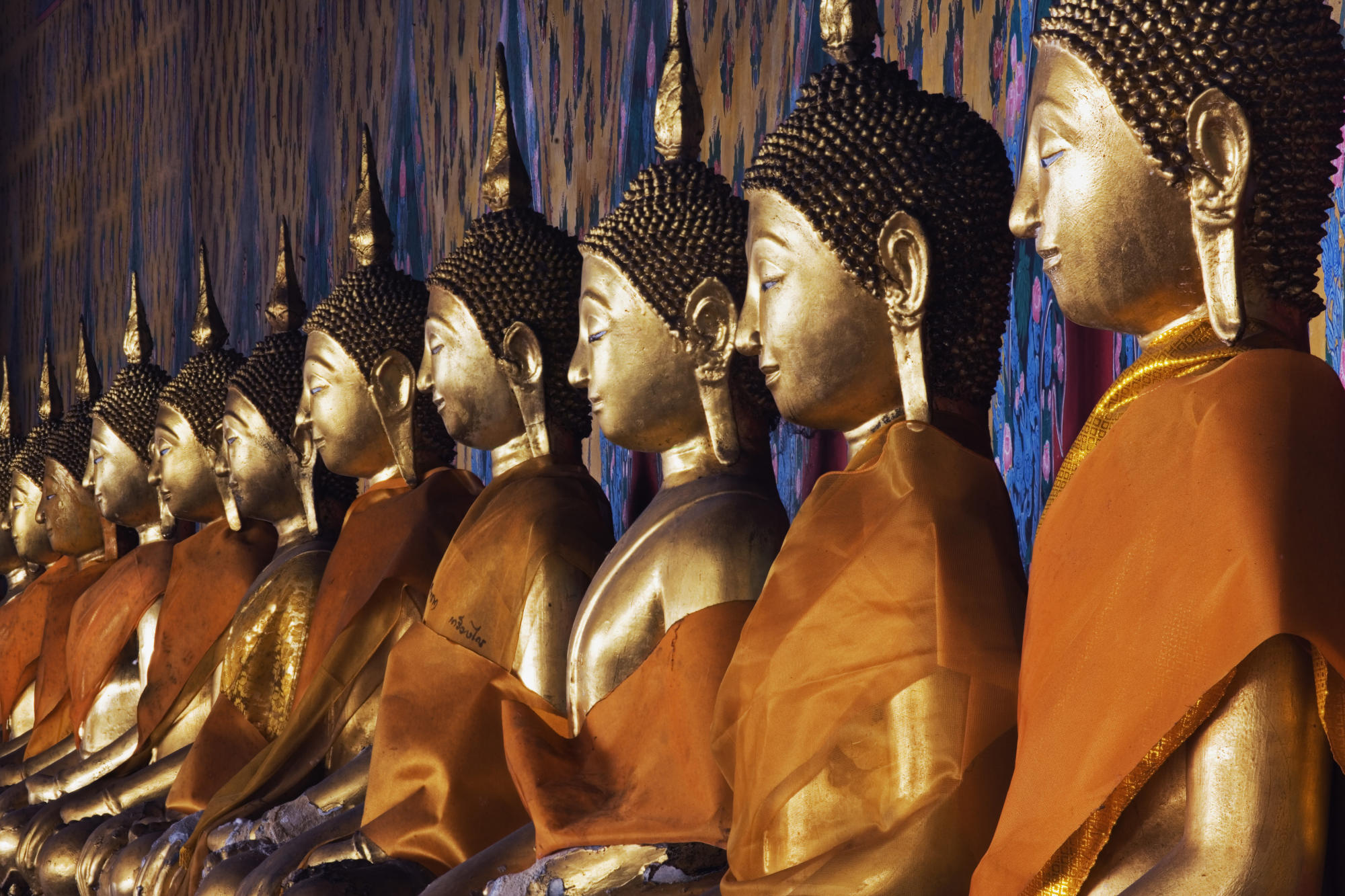 Line of Buddhas Wat Arun Bangkok