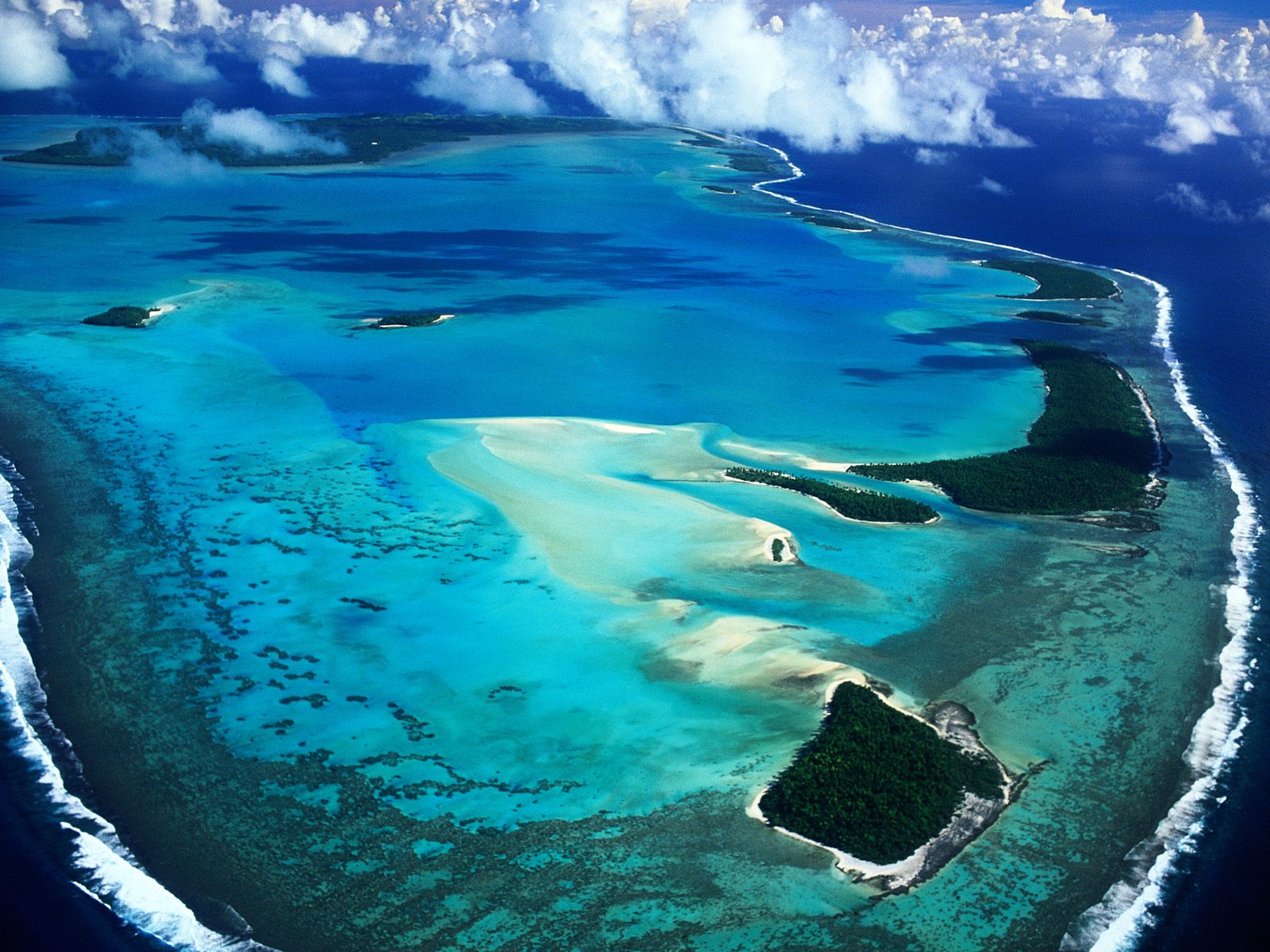 Aerial View Of Aitutaki Island Cook Islands Picture Aerial View Of Aitutaki Island Cook Islands