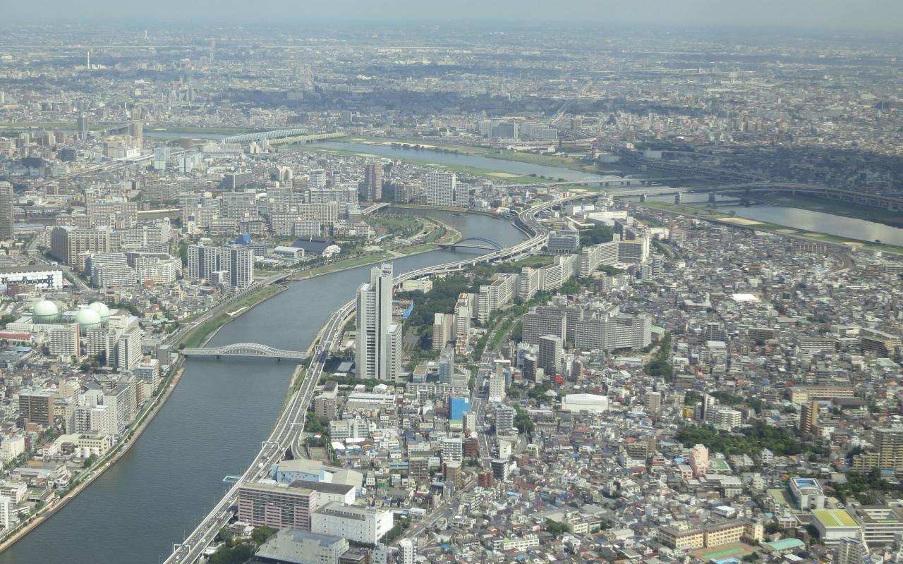 Tokyo from plane 1280 x 800