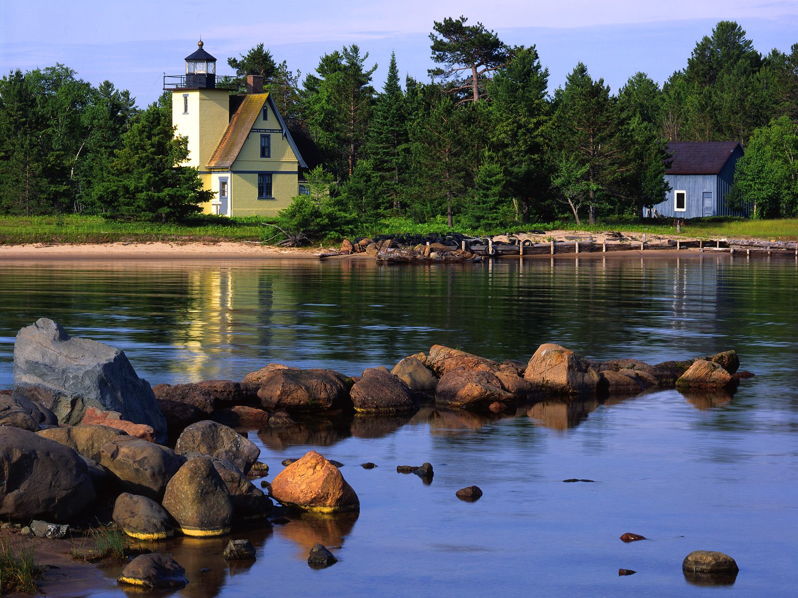 Bette Grise Lighthouse Lake Superior Upper Peninsula Michigan
