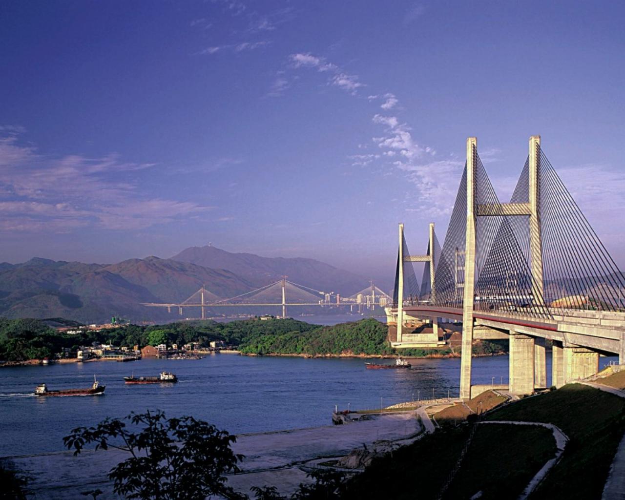 hong-kong bridge 1280 x 1024