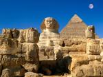 Great Sphinx Chephren Pyramid Giza Egypt