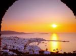 The Cyclades Islands at Sundown Greece