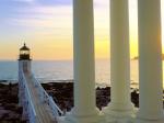 Lighthouse at Sunset Marshall Point Maine