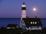 Moon Rise Over Portland Head Lighthouse Portland Maine