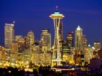Seattle Skyline at Night Washington
