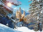 Neuschwanstein Castle Bavaria Germany - sun & snow