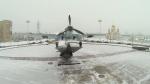 samara monument of attack plane il is on round square with traffic near